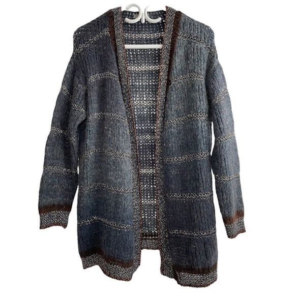 𝅺dixie Made in Italy Knitted Wool Cashmere Mix Cardigan size M - Picture 2 of 4